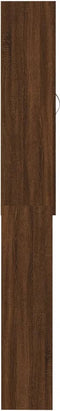vidaXL - Wasmachinekast - 64x25,5x190 - cm - bruineikenkleurig