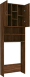 vidaXL - Wasmachinekast - 64x25,5x190 - cm - bruineikenkleurig
