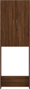 vidaXL - Wasmachinekast - 64x25,5x190 - cm - bruineikenkleurig