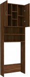 vidaXL - Wasmachinekast - 64x25,5x190 - cm - bruineikenkleurig