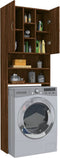 vidaXL - Wasmachinekast - 64x25,5x190 - cm - bruineikenkleurig
