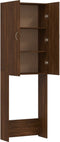 vidaXL - Wasmachinekast - 64x25,5x190 - cm - bruineikenkleurig