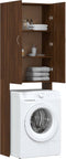 vidaXL - Wasmachinekast - 64x25,5x190 - cm - bruineikenkleurig