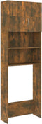 vidaXL - Wasmachinekast - 64x25,5x190 - cm - gerookt - eikenkleurig