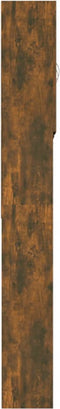 vidaXL - Wasmachinekast - 64x25,5x190 - cm - gerookt - eikenkleurig