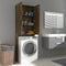 vidaXL - Wasmachinekast - 64x25,5x190 - cm - gerookt - eikenkleurig