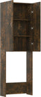 vidaXL - Wasmachinekast - 64x25,5x190 - cm - gerookt - eikenkleurig