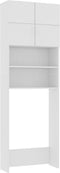 vidaXL - Wasmachinekast - 64x25,5x190 - cm - gerookt - eikenkleurig