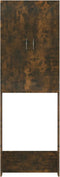 vidaXL - Wasmachinekast - 64x25,5x190 - cm - gerookt - eikenkleurig