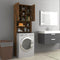 vidaXL - Wasmachinekast - 64x25,5x190 - cm - gerookt - eikenkleurig