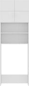 vidaXL - Wasmachinekast - 64x25,5x190 - cm - gerookt - eikenkleurig