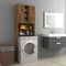 vidaXL - Wasmachinekast - 64x25,5x190 - cm - gerookt - eikenkleurig