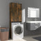 vidaXL - Wasmachinekast - 64x25,5x190 - cm - gerookt - eikenkleurig