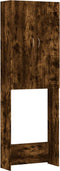 vidaXL - Wasmachinekast - 64x25,5x190 - cm - gerookt - eikenkleurig
