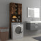 vidaXL - Wasmachinekast - 64x25,5x190 - cm - gerookt - eikenkleurig