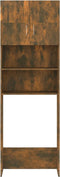 vidaXL - Wasmachinekast - 64x25,5x190 - cm - gerookt - eikenkleurig