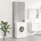 vidaXL - Wasmachinekast - 64x25,5x190 - cm - gerookt - eikenkleurig