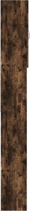 vidaXL - Wasmachinekast - 64x25,5x190 - cm - gerookt - eikenkleurig