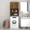 vidaXL - Wasmachinekast - 64x25,5x190 - cm - gerookt - eikenkleurig