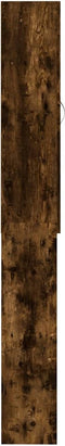vidaXL - Wasmachinekast - 64x25,5x190 - cm - gerookt - eikenkleurig