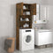 vidaXL - Wasmachinekast - 64x25,5x190 - cm - gerookt - eikenkleurig