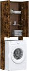 vidaXL - Wasmachinekast - 64x25,5x190 - cm - gerookt - eikenkleurig