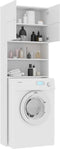 vidaXL - Wasmachinekast - 64x25,5x190 - cm - grijs - sonoma - eikenkleurig