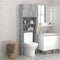 vidaXL - Wasmachinekast - 64x25,5x190 - cm - grijs - sonoma - eikenkleurig