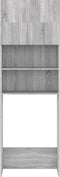 vidaXL - Wasmachinekast - 64x25,5x190 - cm - grijs - sonoma - eikenkleurig
