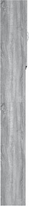 vidaXL - Wasmachinekast - 64x25,5x190 - cm - grijs - sonoma - eikenkleurig