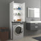 vidaXL - Wasmachinekast - 64x25,5x190 - cm - hoogglans - wit