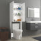 vidaXL - Wasmachinekast - 64x25,5x190 - cm - hoogglans - wit