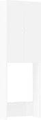 vidaXL - Wasmachinekast - 64x25,5x190 - cm - hoogglans - wit