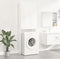 vidaXL - Wasmachinekast - 64x25,5x190 - cm - hoogglans - wit
