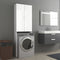 vidaXL - Wasmachinekast - 64x25,5x190 - cm - hoogglans - wit