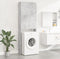 vidaXL - Wasmachinekast - 64x25,5x190 - cm - hoogglans - wit