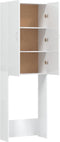 vidaXL - Wasmachinekast - 64x25,5x190 - cm - hoogglans - wit