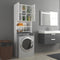 vidaXL - Wasmachinekast - 64x25,5x190 - cm - hoogglans - wit