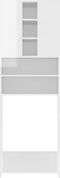 vidaXL - Wasmachinekast - 64x25,5x190 - cm - hoogglans - wit