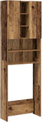 vidaXL - Wasmachinekast - 64x25,5x190 - cm - oud - houtkleurig