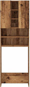 vidaXL - Wasmachinekast - 64x25,5x190 - cm - oud - houtkleurig
