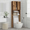 vidaXL - Wasmachinekast - 64x25,5x190 - cm - oud - houtkleurig
