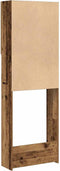 vidaXL - Wasmachinekast - 64x25,5x190 - cm - oud - houtkleurig