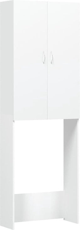 vidaXL - Wasmachinekast - 64x25,5x190 - cm - wit
