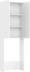 vidaXL - Wasmachinekast - 64x25,5x190 - cm - wit