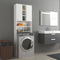vidaXL - Wasmachinekast - 64x25,5x190 - cm - wit