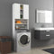 vidaXL - Wasmachinekast - 64x25,5x190 - cm - wit