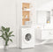 vidaXL - Wasmachinekast - 64x25,5x190 - cm - wit