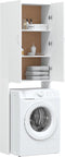 vidaXL - Wasmachinekast - 64x25,5x190 - cm - wit