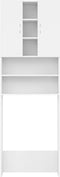 vidaXL - Wasmachinekast - 64x25,5x190 - cm - wit